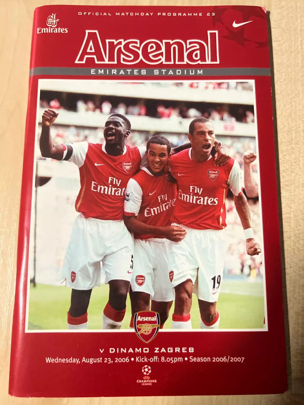 Арсенал Англия - Динамо Загреб Хорватия 2006-2007 Лига Чемпионов