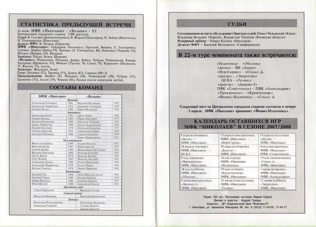 МФК Николаев - Волынь 2008 03 28 4