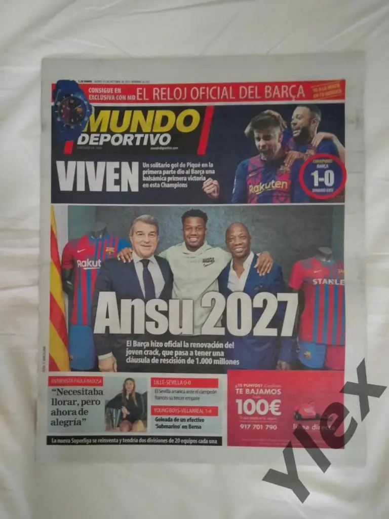 Барселона Испания - Динамо Киев 2021 10 21 отчет газеты Mundo Deportivo