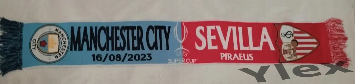 шарф Манчестер Сити Англия - Севилья Испания 2023 08 16