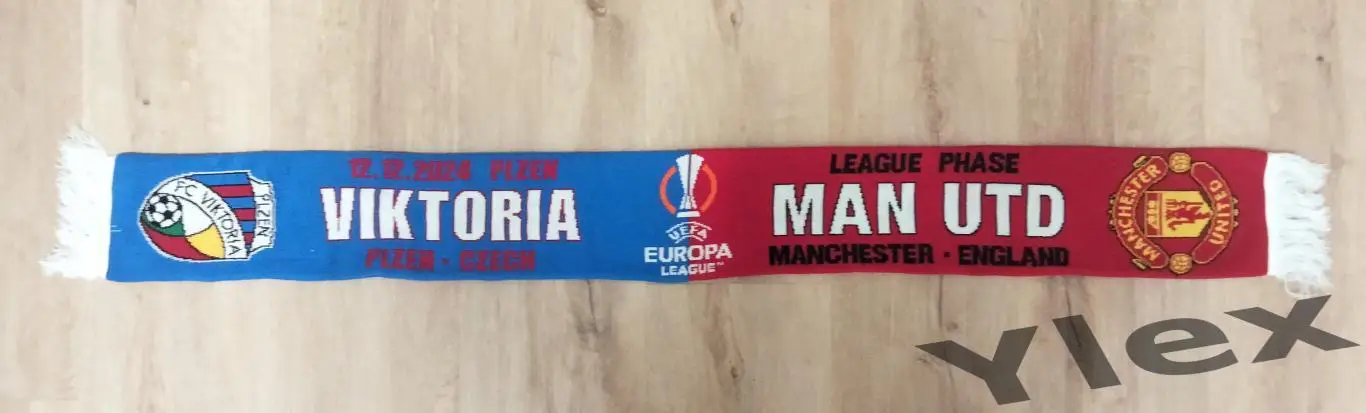 шарф Виктория Пльзень - Манчестер Юнайтед Англия 2025 12 12