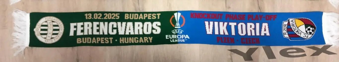 шарф Виктория Пльзень - Ференцварош Венгрия 2025 02 20 1