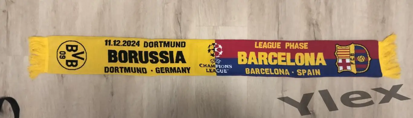 шарф Боруссия Дортмунд - Барселона Испания 2024 12 11