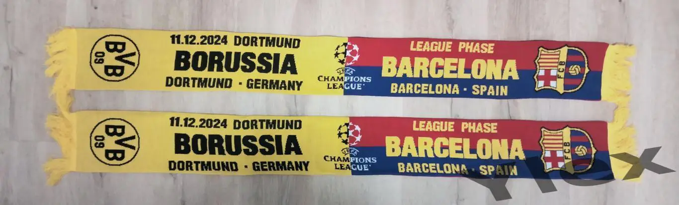 шарф Боруссия Дортмунд - Барселона Испания 2024 12 11 2