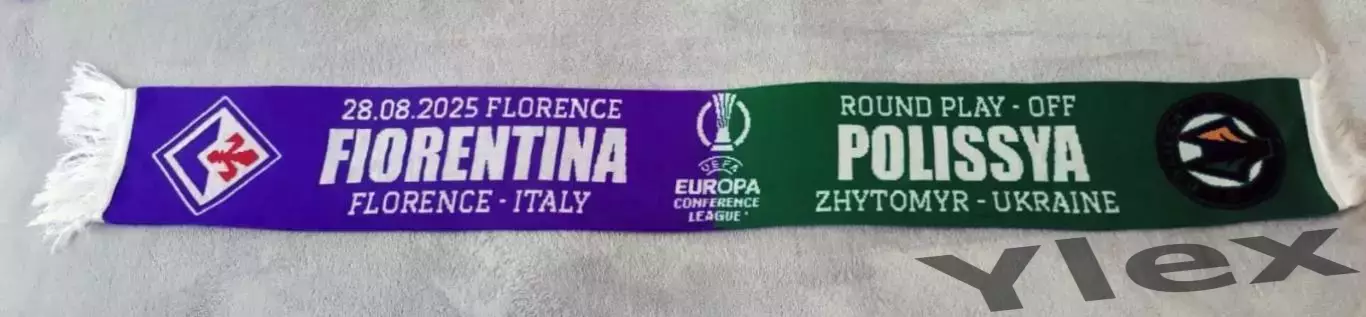 шарф Полисся Житомир - Фиорентина Италия 2025 08 21 1