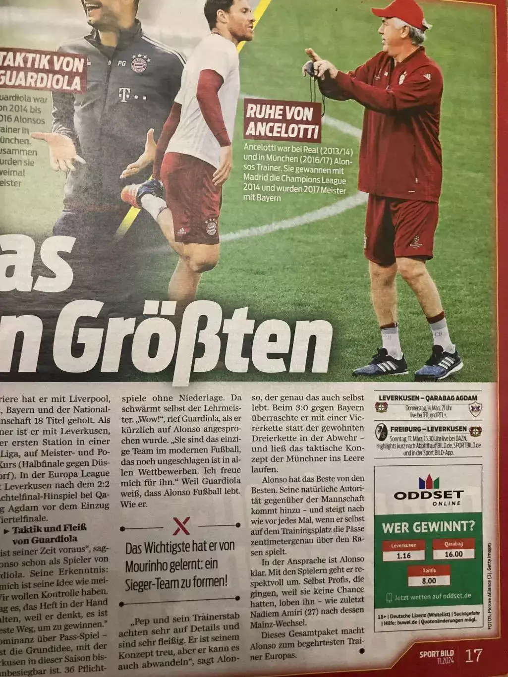 Sport Bild 13.03.2024, Боруссія-ПСВ, Вест Хем - Фрайбург , Леверкузен- Карабах 1