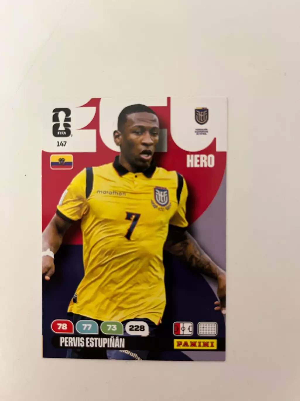 Картка Panini ADRENALYN XL Чемпіонат світу 2026 Еквадор, П. Еступіньян