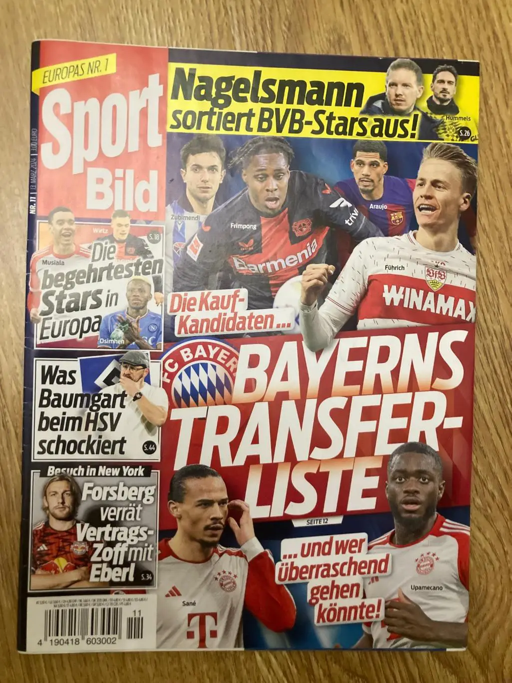 Sport Bild 13.03.2024, Боруссія-ПСВ, Вест Хем - Фрайбург , Леверкузен- Карабах