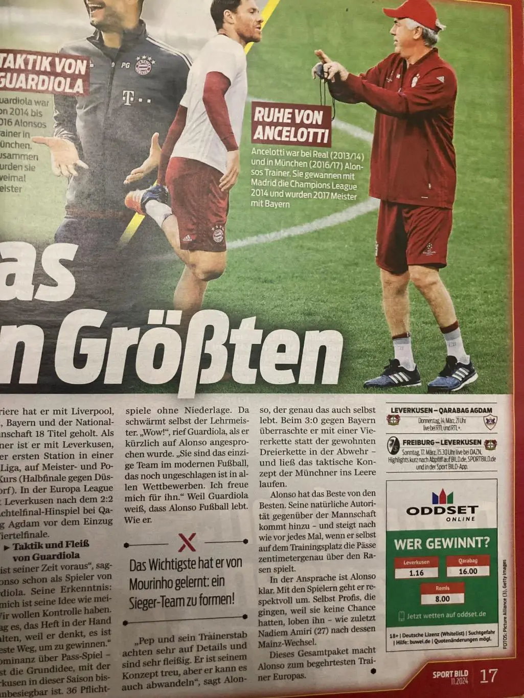 Sport Bild 13.03.2024, Боруссія-ПСВ, Вест Хем - Фрайбург , Леверкузен- Карабах 1