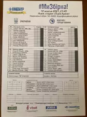 Протокол Україна - Боснія і Герцеговина 2021