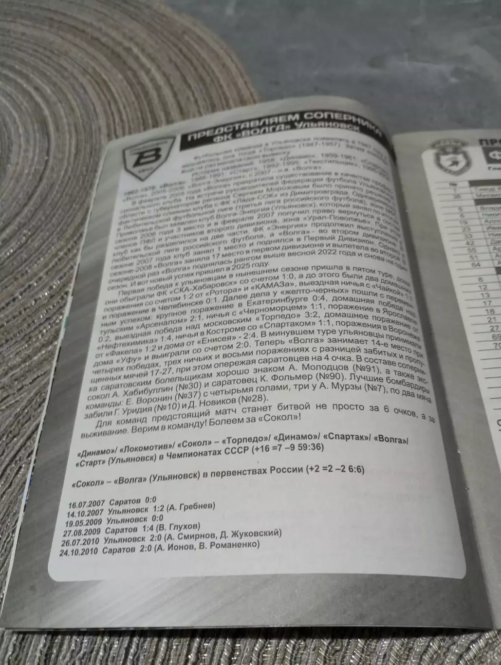 Сокол Саратов - Волга Ульяновск 2025/2026 официальная 1