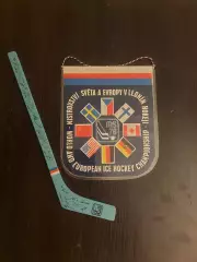 Сувенирная клюшка и вымпел Чемпионат мира по хоккею 1978 г