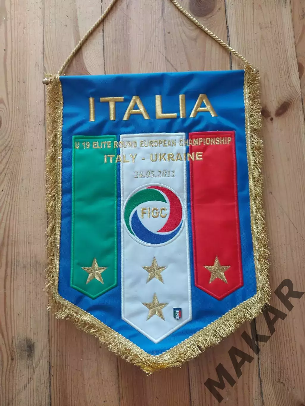 Вымпел матчевый Италия Украина U-19 24.05.2011
