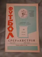 СССР Австрия 13.10.1971 год Львов
