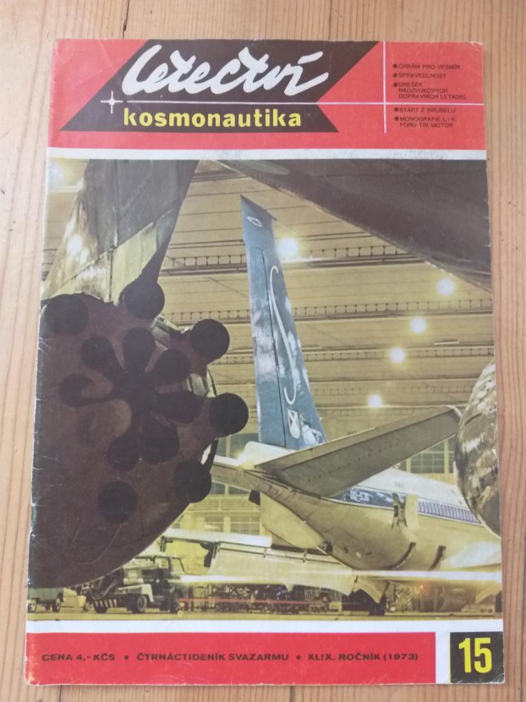 Журнал Letectvi +kosmonautika 15/1973