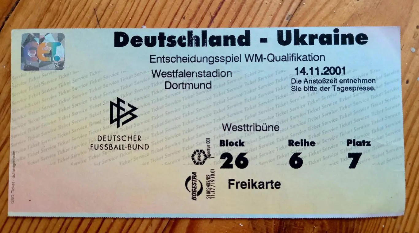Германия Украина 14.11.2001