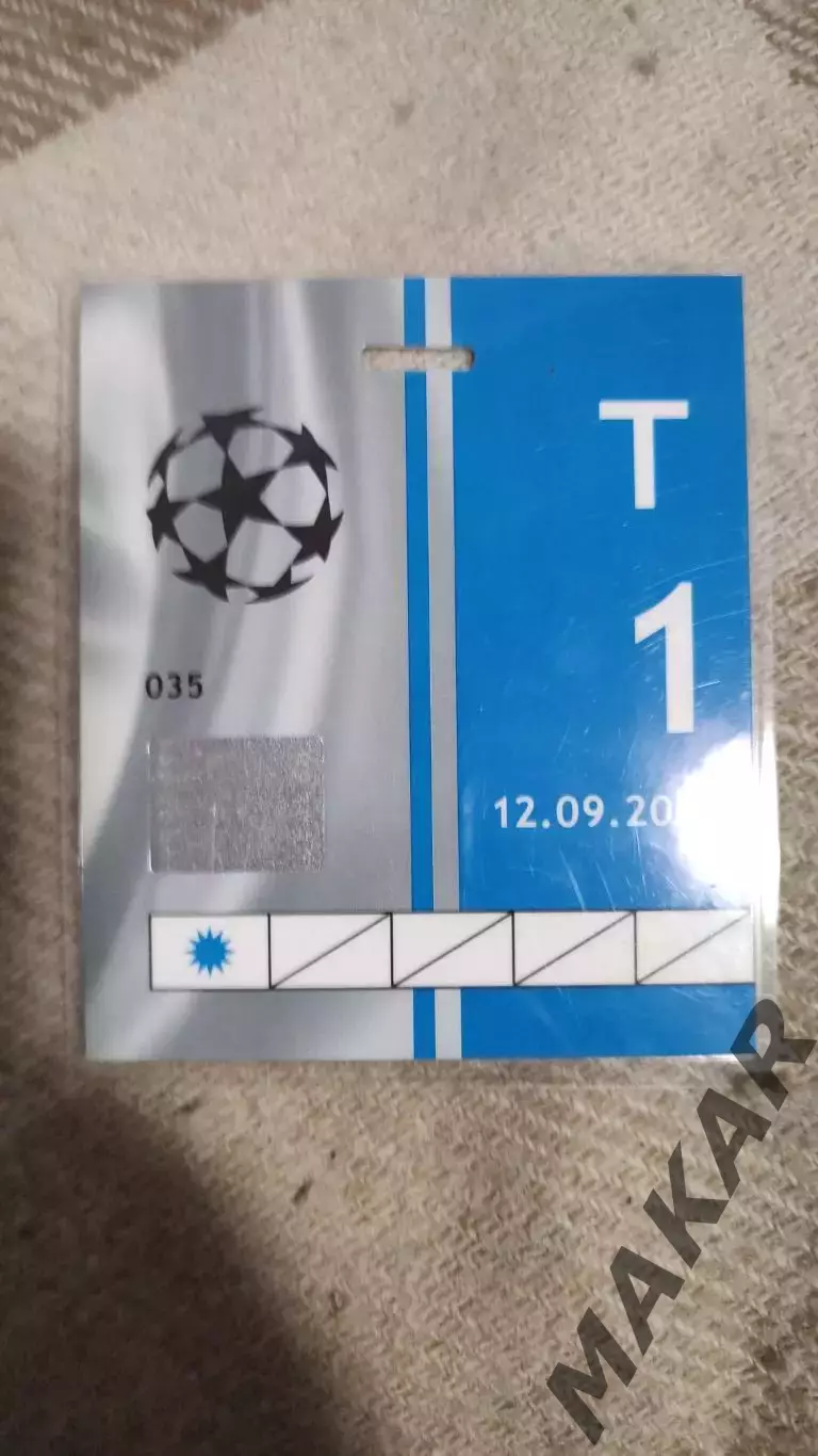 Бейдж Шахтер Донецк Лацио Рим 12.09.2000 Лига Чемпионов