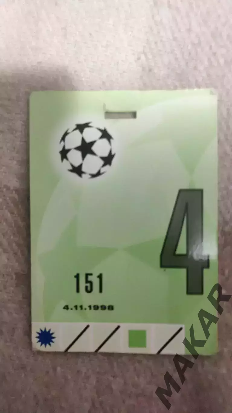 Бейдж Динамо Киев Арсенал Лондон 04.11.1999 Лига Чемпионов