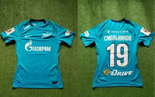 Матчевая (match worn) футболка Зенит Санкт-Петербург №19 Игорь Смольников