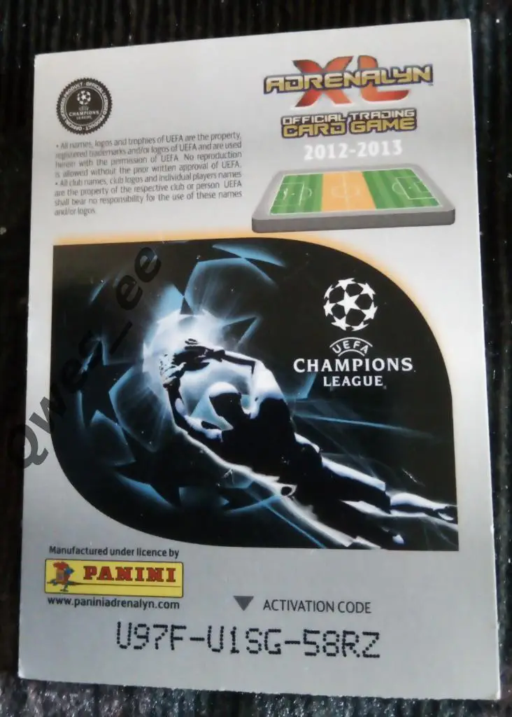 Карточка Panini Fernandinho Фернандиньо Шахтер Донецк ЛЧ 2012-2013 1