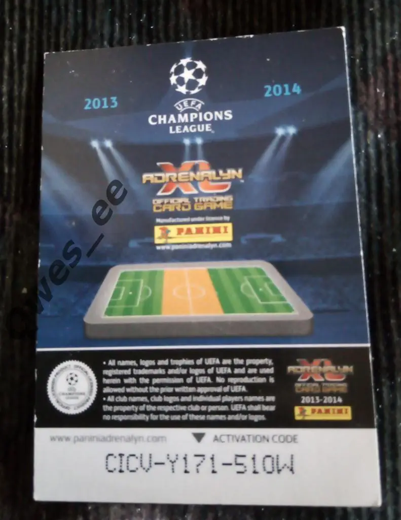 Карточка Panini Rasmus Elm Расмус Эльм ЦСКА ЛЧ 2013-2014 1