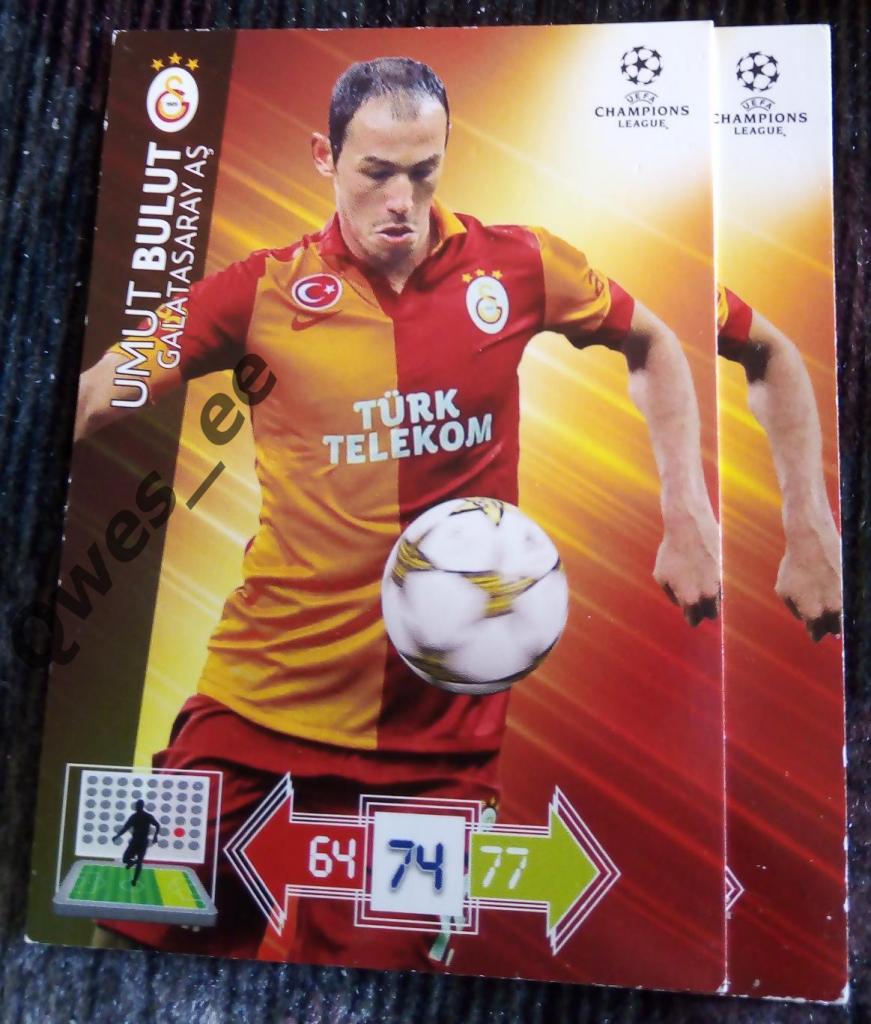 Карточка Panini Umut Bulut Умут Булут Галатасарай ЛЧ 2012-2013