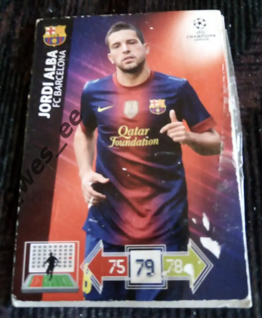 Карточка Victor Valdes Вальдес Виктор Барселона Jordi Alba Альба Жорди