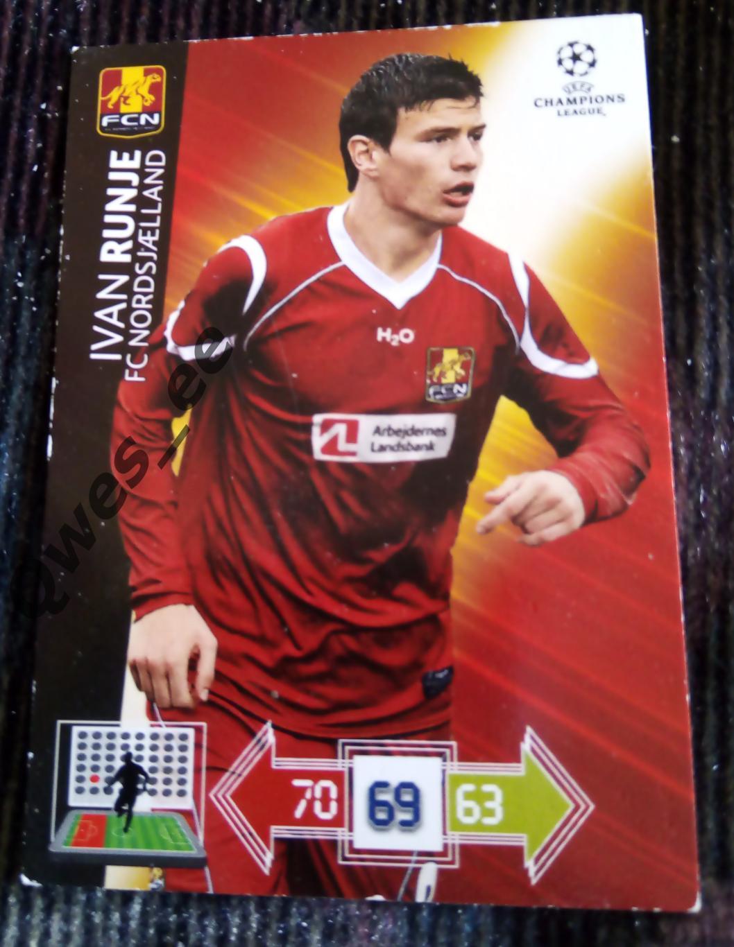 Карточка Panini Ivan Runje Иван Рунье Норшелланн ЛЧ 2012-2013