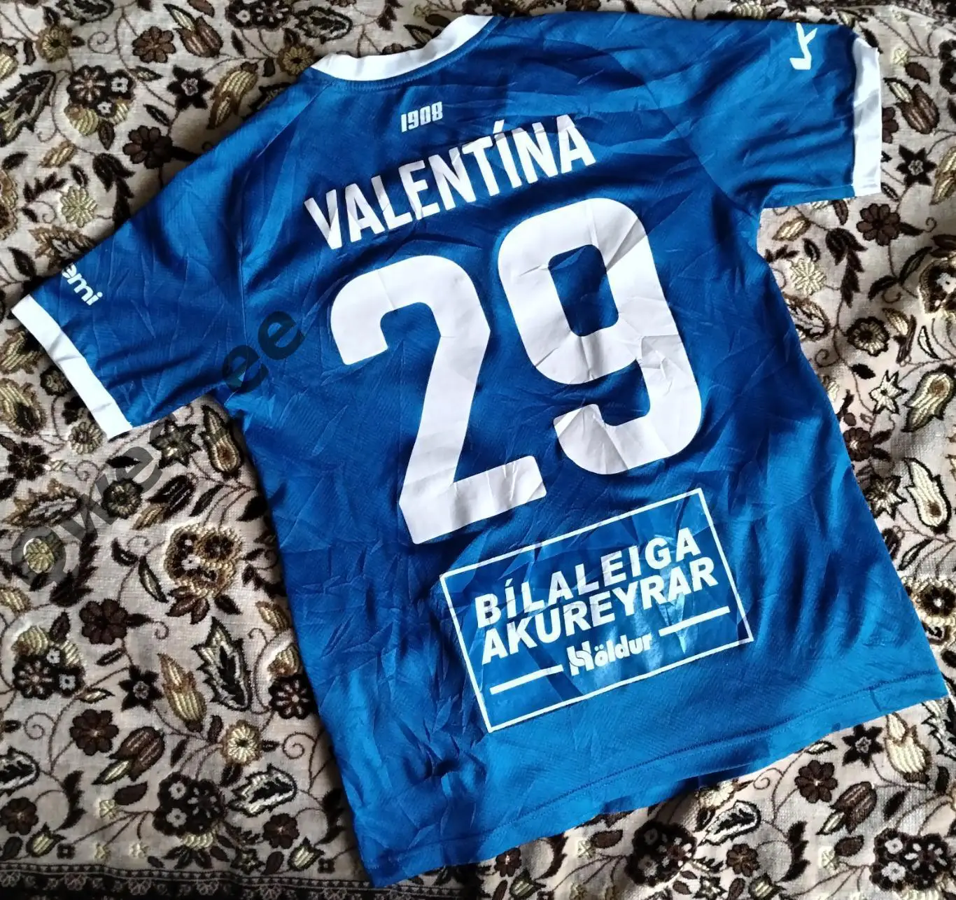 Матчевая (match worn) футболка ФК Фрам Рейкьявик Исландия Валентина дом 1