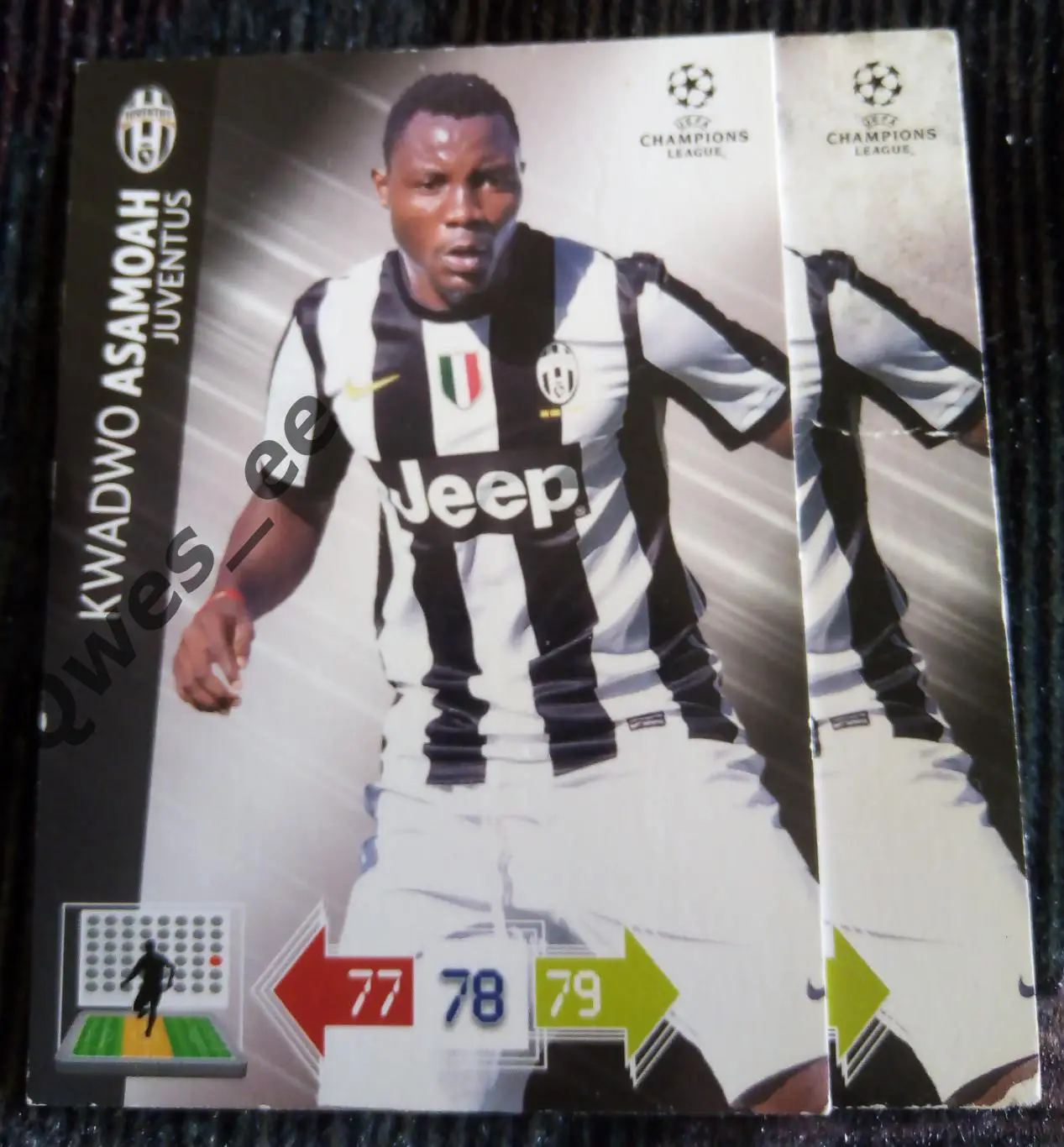 Карточка Panini Kwadwo Asamoah Квадво Асамоа Ювентус ЛЧ 2012-2013