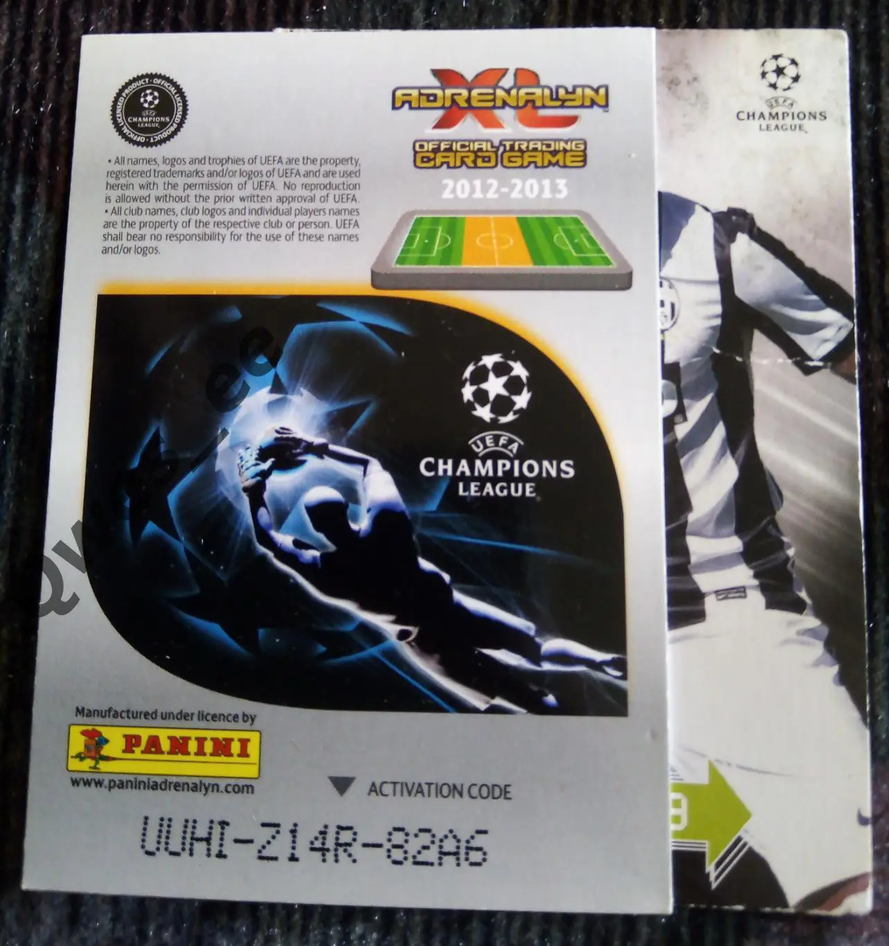 Карточка Panini Kwadwo Asamoah Квадво Асамоа Ювентус ЛЧ 2012-2013 1