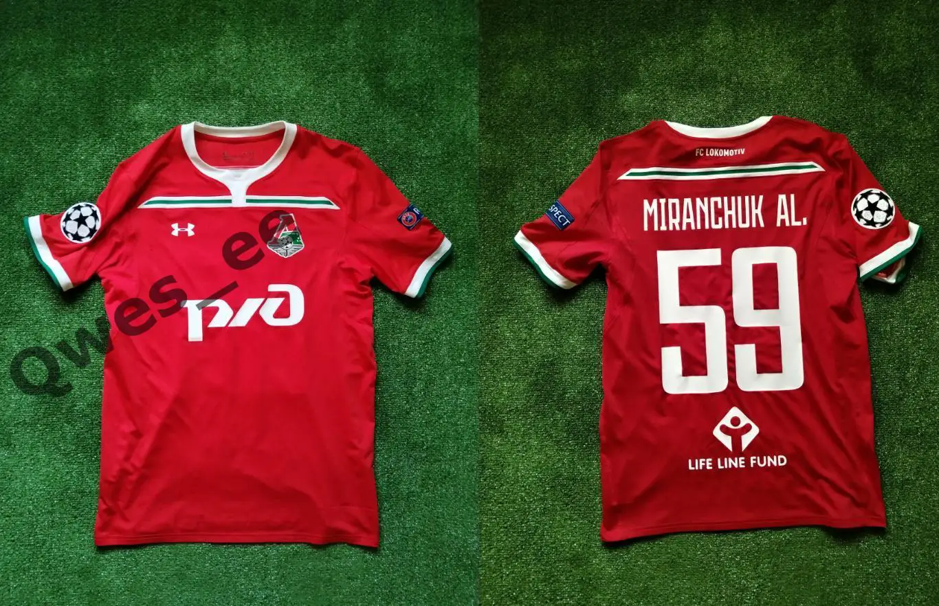 Футболка ФК Локомотив Москва Алексей Миранчук Лига Чемпионов сезон 2018-2019