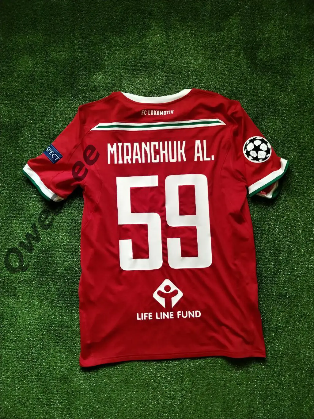 Футболка ФК Локомотив Москва Алексей Миранчук Лига Чемпионов сезон 2018-2019 2