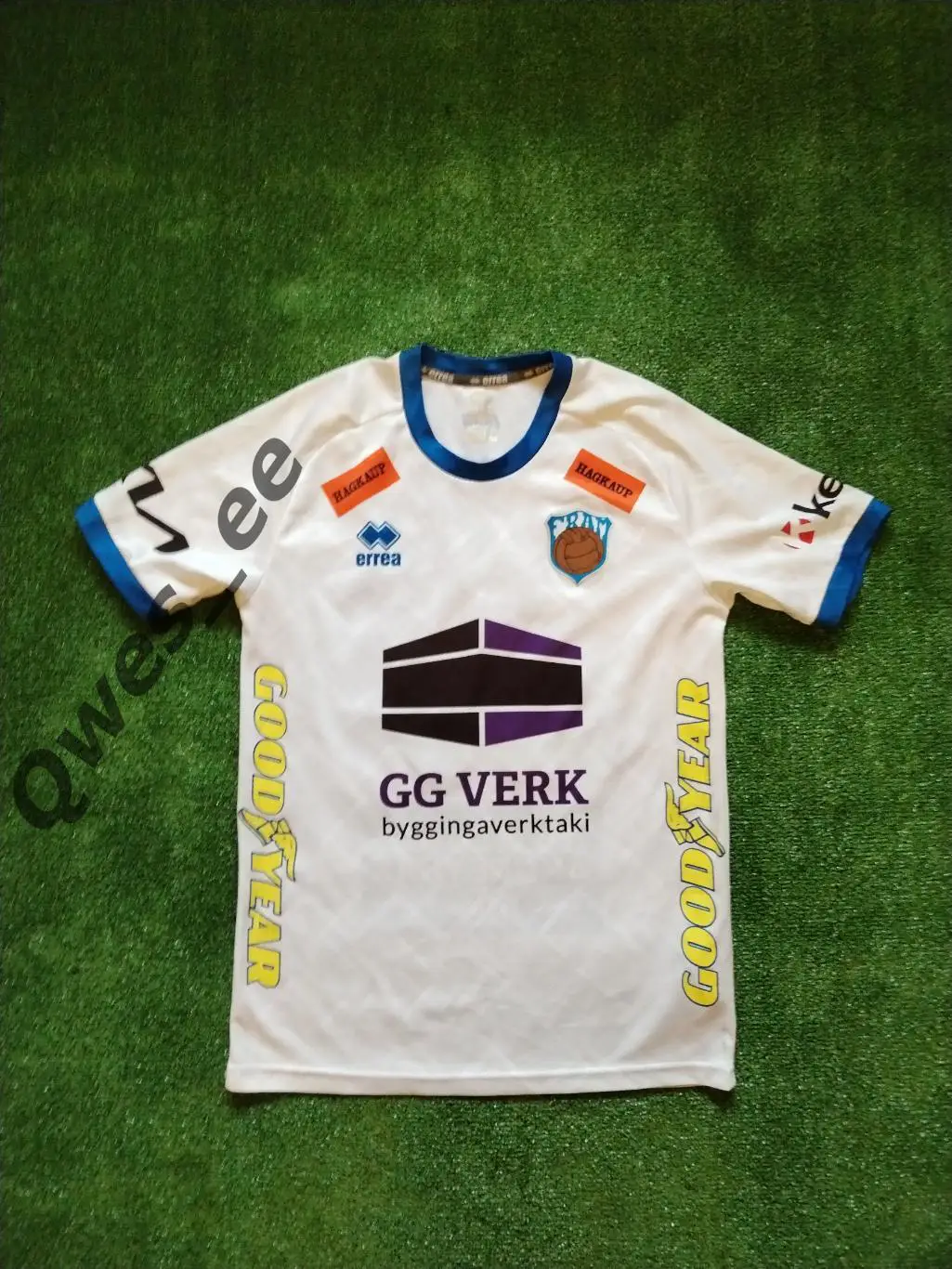 Матчевая (match worn) футболка ФК Фрам Рейкьявик Исландия Валентина выезд 3