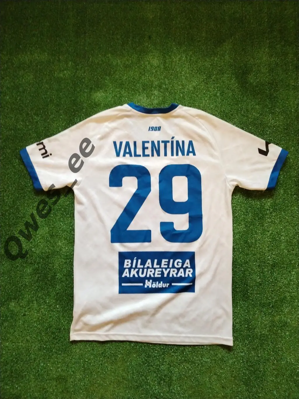 Матчевая (match worn) футболка ФК Фрам Рейкьявик Исландия Валентина выезд 4