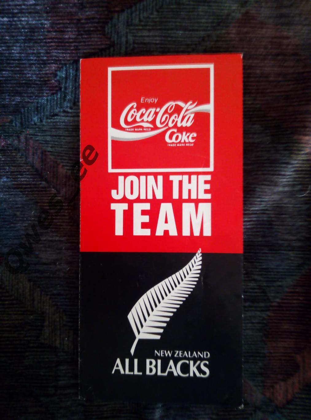 Регби Join the team New Zealand All Blacks Новая Зеландия автографы