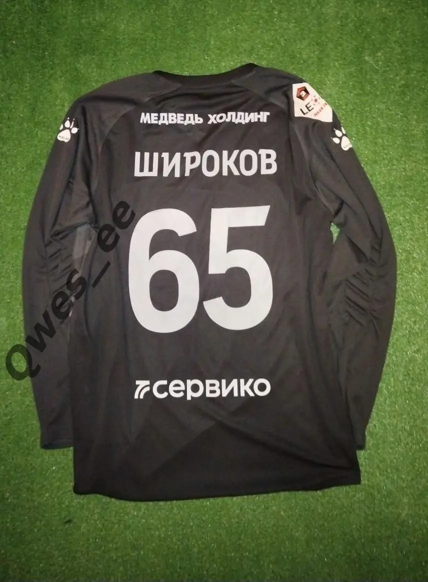 Матчевая футболка ФК Енисей-2 Красноярск №65 Андрей Широков сезон 2024 2