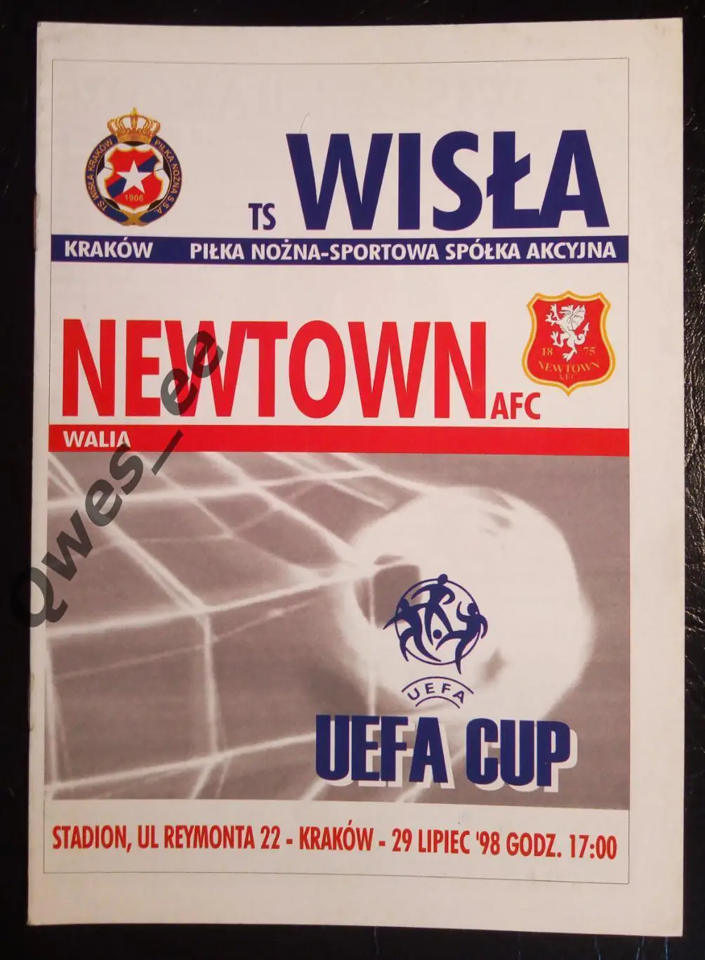 Висла Краков Польша - Ньютаун Уэльс 22 июля 1998