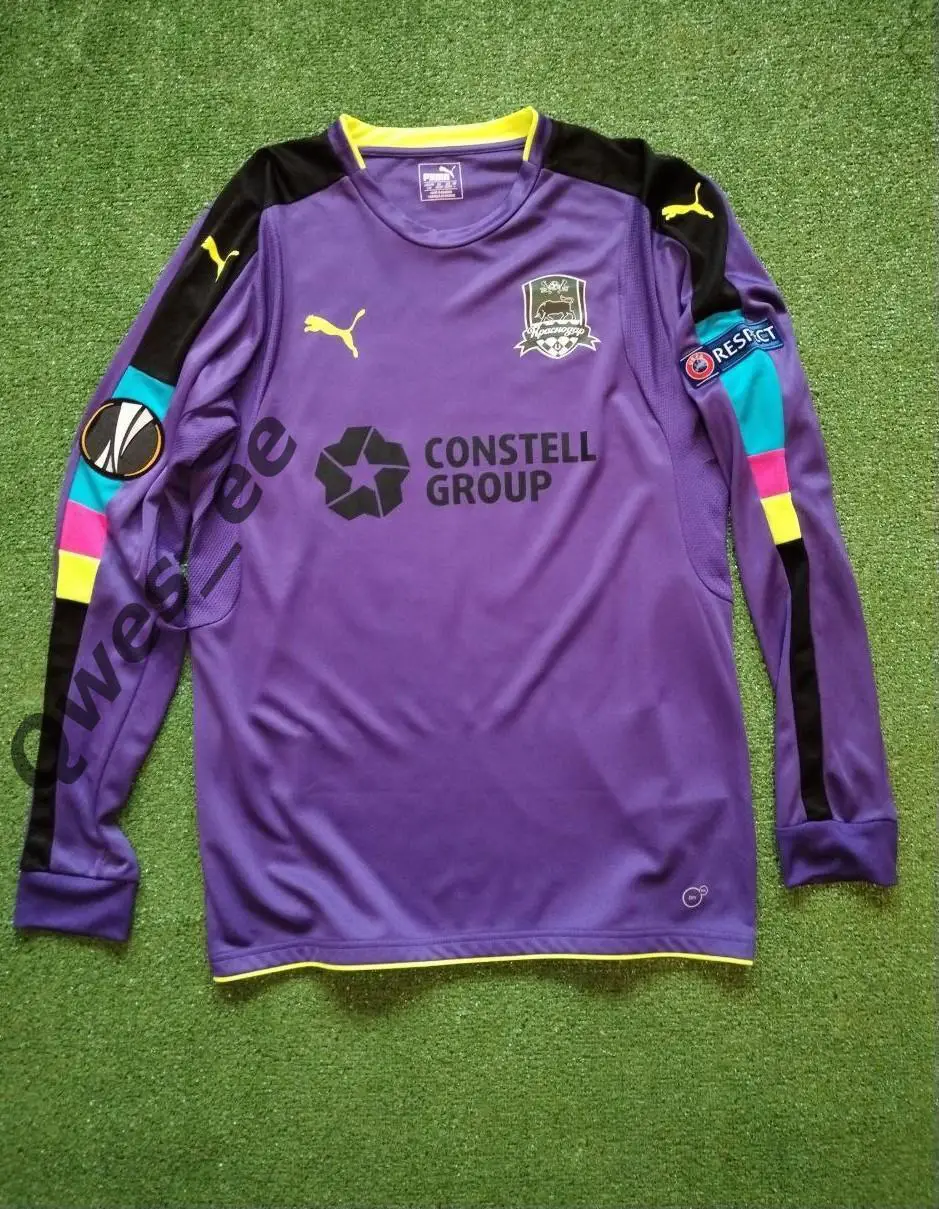 Матчевая футболка ФК Краснодар №66 Денис Адамов сезон 2016-2017 длинный рукав 1