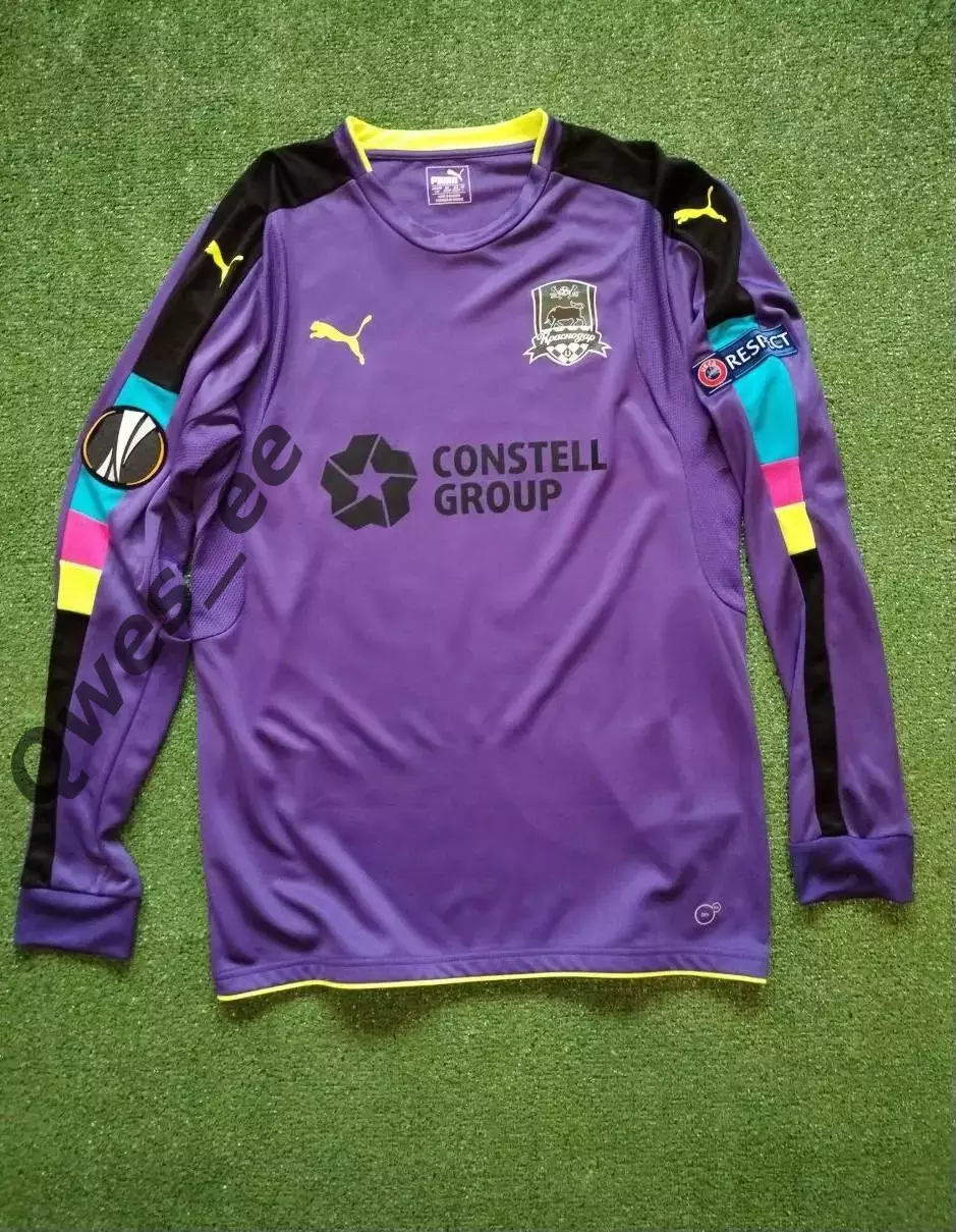 Матчевая футболка ФК Краснодар №66 Денис Адамов сезон 2016-2017 длинный рукав 1