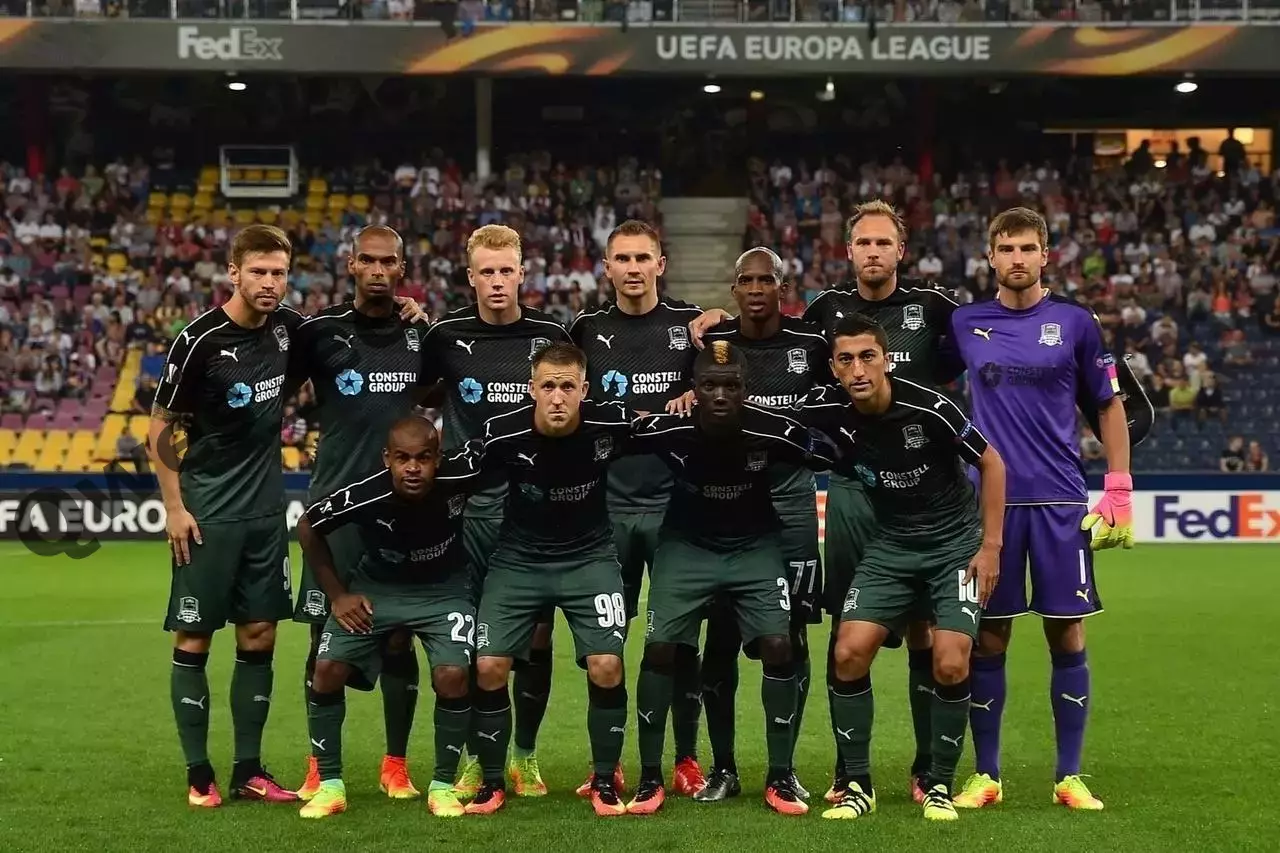 Матчевая футболка ФК Краснодар №66 Денис Адамов сезон 2016-2017 длинный рукав 7