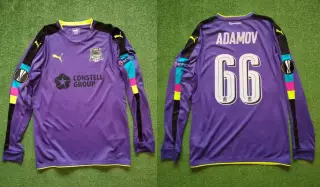 Матчевая футболка ФК Краснодар №66 Денис Адамов сезон 2016-2017 длинный рукав