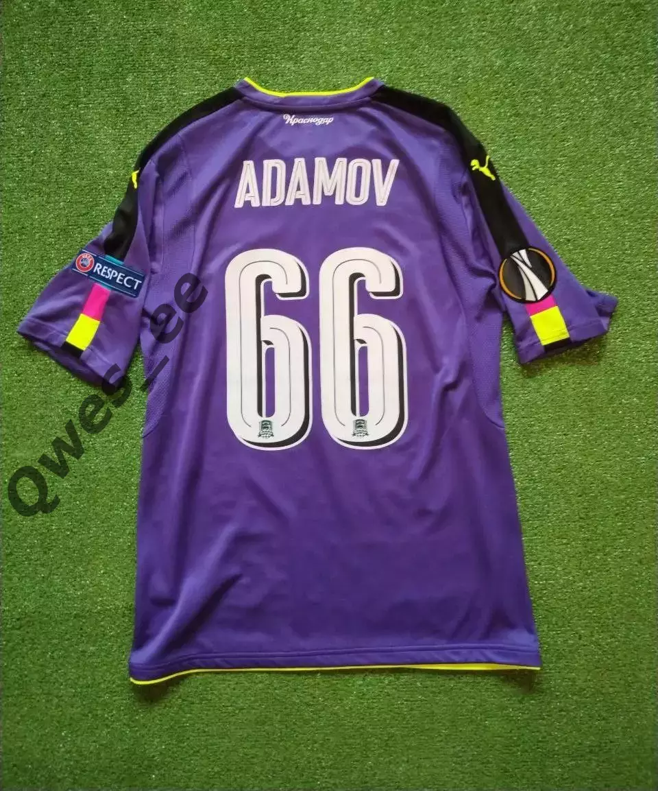 Матчевая футболка ФК Краснодар №66 Денис Адамов сезон 2016-2017 2