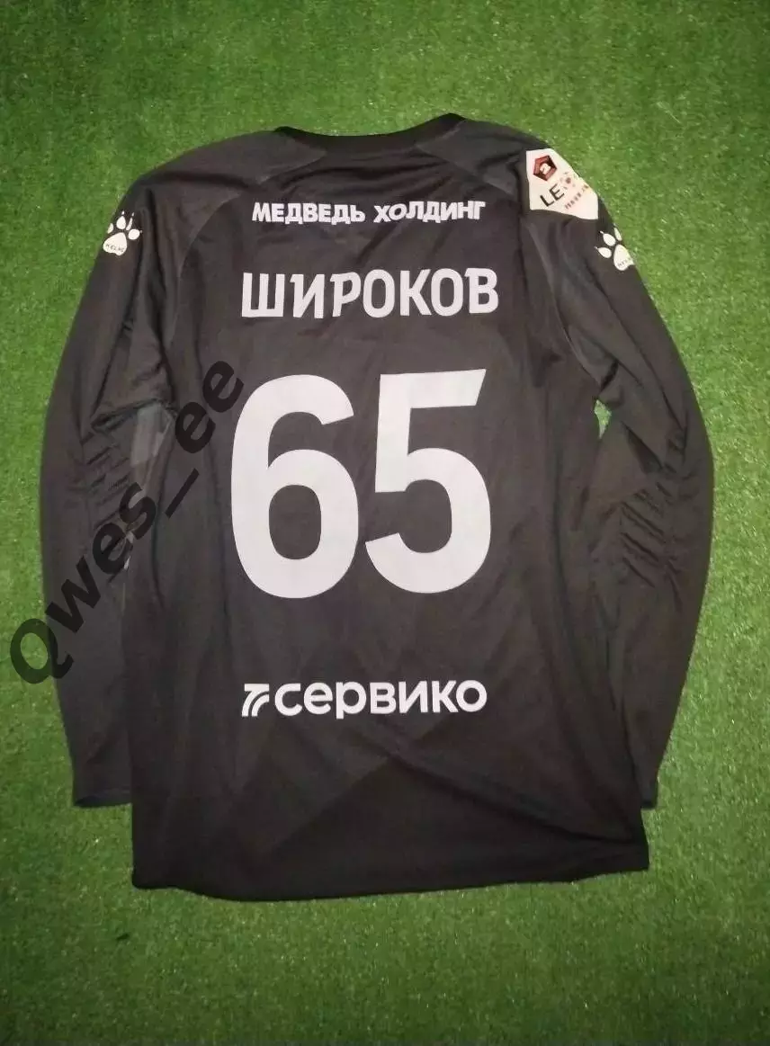 Матчевая футболка ФК Енисей-2 Красноярск №65 Андрей Широков сезон 2024 2