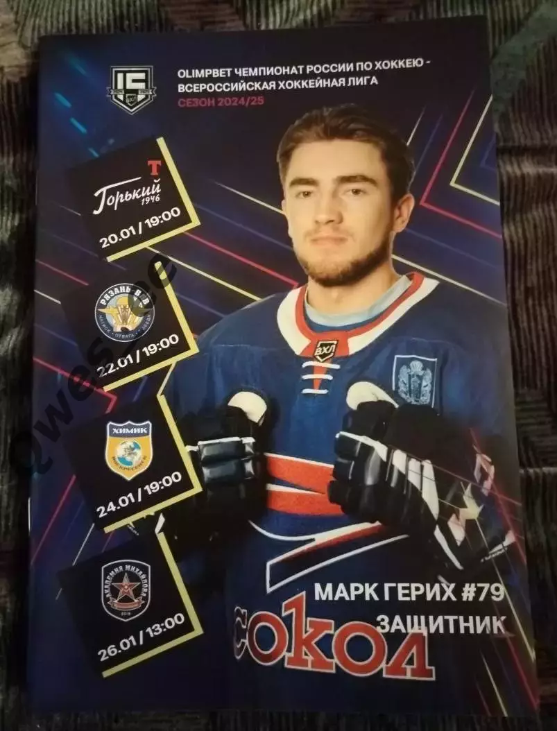 Хоккей Сокол Красноярск Торпедо-Горький Рязань-ВДВ Химик АКМ Тула январь 2025