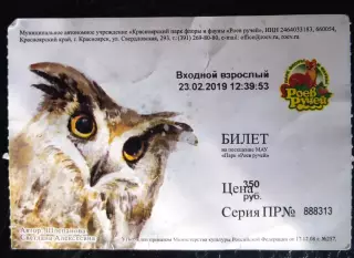 Билет Парк Роев Ручей Красноярск