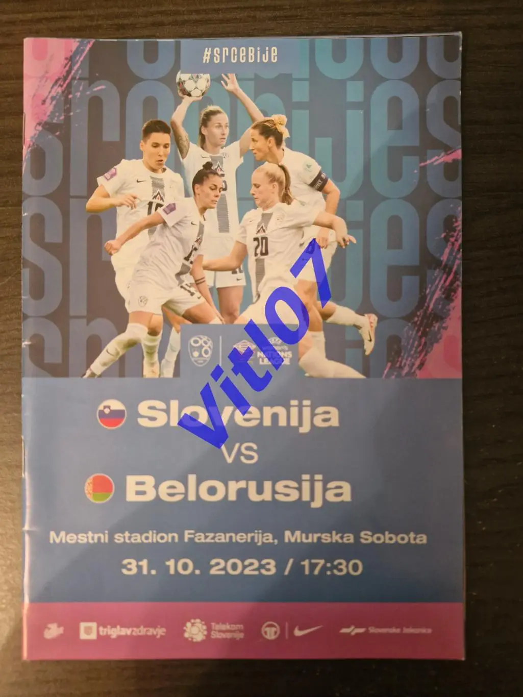 Словения - Финляндия 2023 (Обложка Словения - Беларусь Женщины) / см. описание