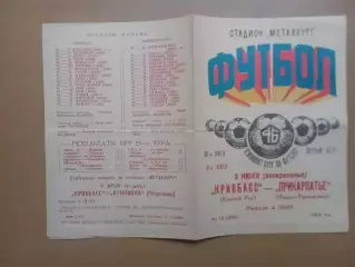 Кривбас Кривий Ріг - Прикарпаття Івано-Франківськ 03.07.1983