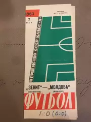Зенит (Ленинград) - Молдова (Кишинев) 7.05.1963