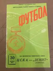 ЦСКА - Зенит (Ленинград) 30.10.1963